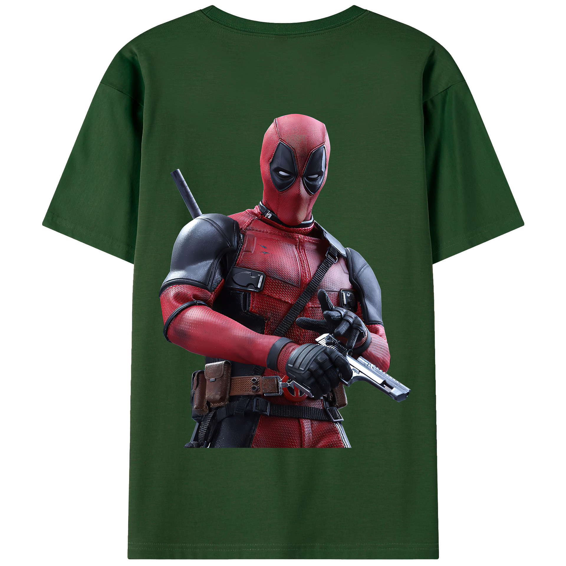（画像用） Deadpool デッドプール 綿100％半袖Tシャツ（背面プリント）